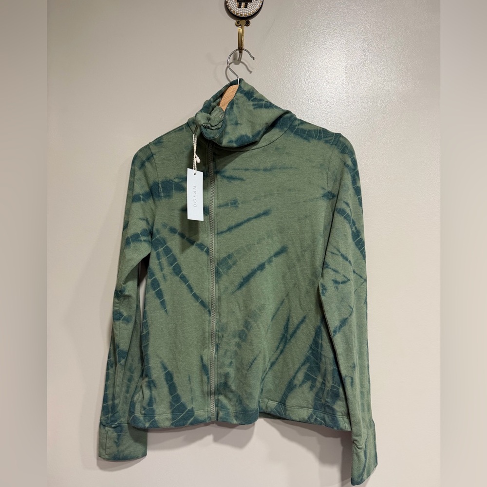 ANTHROPOLOGIE  Dolan Asymmetrical  Tie Die Zip Jacket
